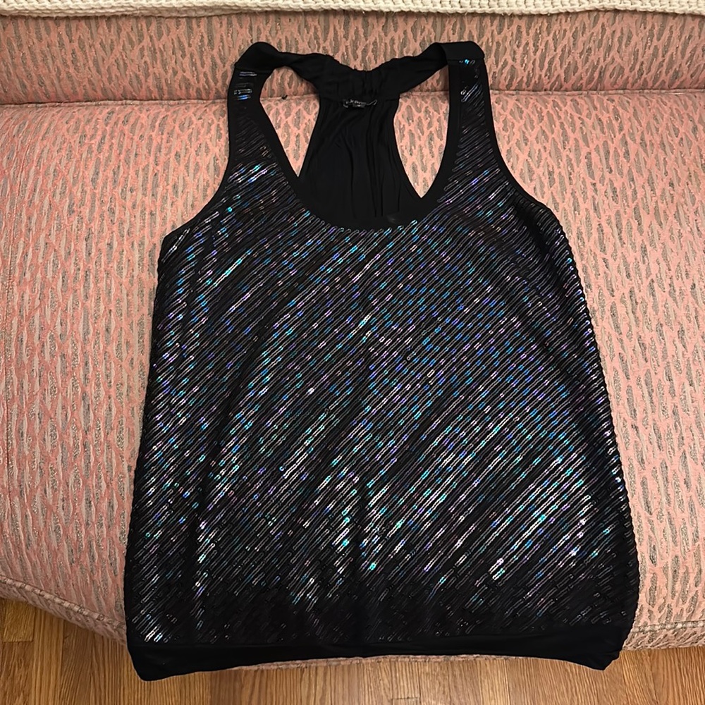 Ladies Express Sequined Tank ~ Large ~ Beautiful 🖤